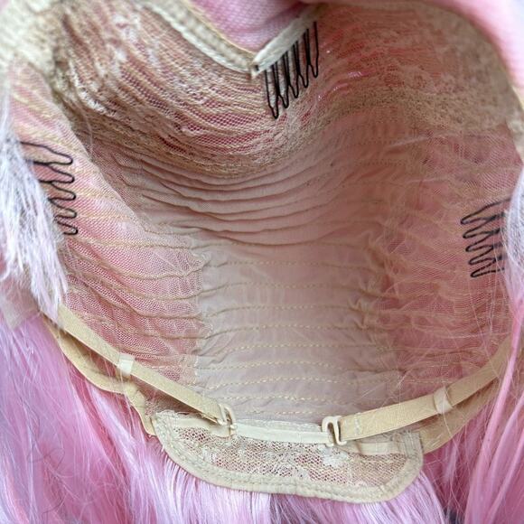 Womens Pink 14" Wig - Picture 7 of 10